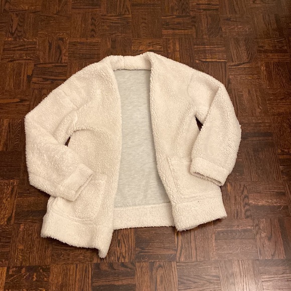 White teddy coat - Picture 1 of 3